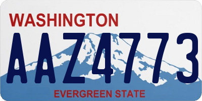 WA license plate AAZ4773