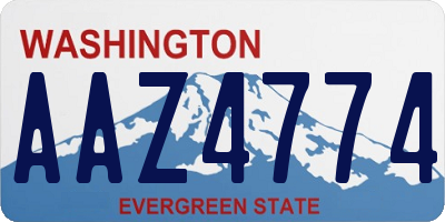 WA license plate AAZ4774