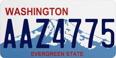 WA license plate AAZ4775