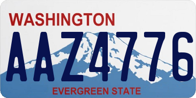 WA license plate AAZ4776