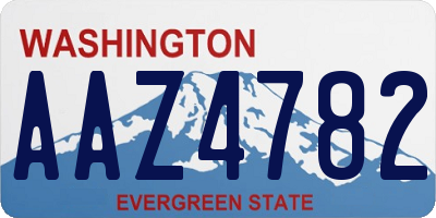 WA license plate AAZ4782