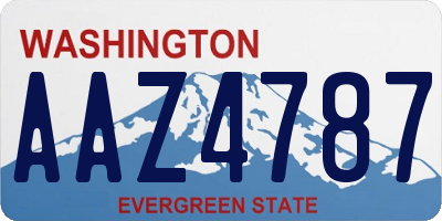 WA license plate AAZ4787