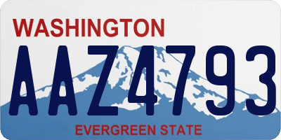 WA license plate AAZ4793
