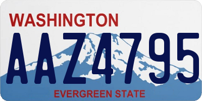 WA license plate AAZ4795