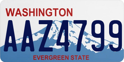 WA license plate AAZ4799