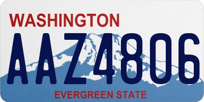 WA license plate AAZ4806