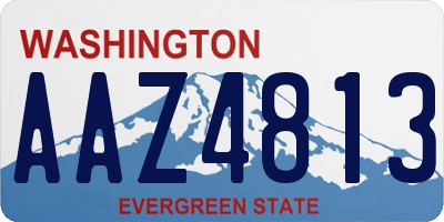 WA license plate AAZ4813