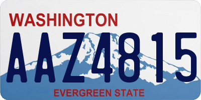 WA license plate AAZ4815