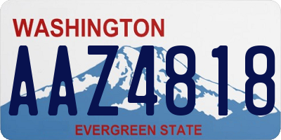 WA license plate AAZ4818