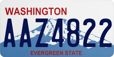 WA license plate AAZ4822