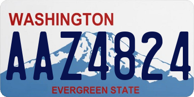 WA license plate AAZ4824