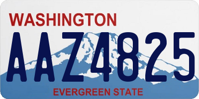 WA license plate AAZ4825