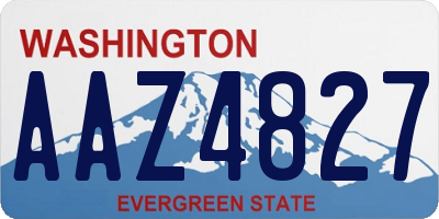 WA license plate AAZ4827