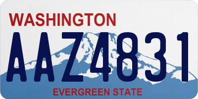 WA license plate AAZ4831