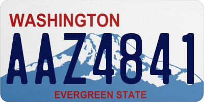 WA license plate AAZ4841