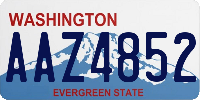 WA license plate AAZ4852