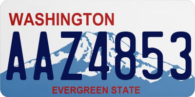 WA license plate AAZ4853