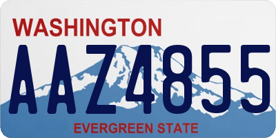 WA license plate AAZ4855