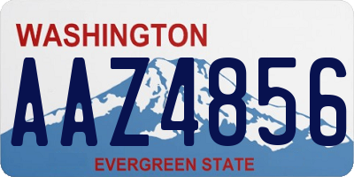 WA license plate AAZ4856