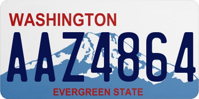 WA license plate AAZ4864