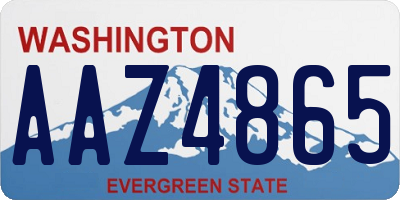 WA license plate AAZ4865