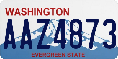 WA license plate AAZ4873