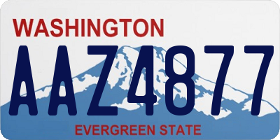 WA license plate AAZ4877