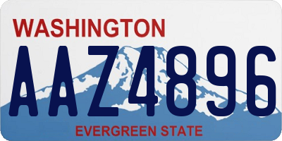 WA license plate AAZ4896