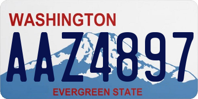 WA license plate AAZ4897