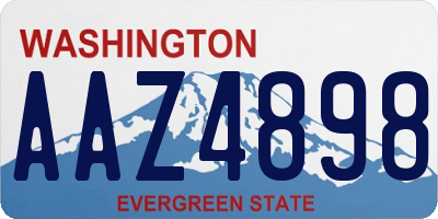 WA license plate AAZ4898