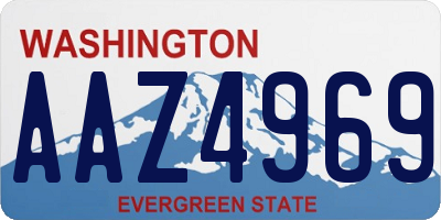 WA license plate AAZ4969