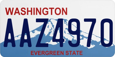 WA license plate AAZ4970