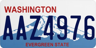 WA license plate AAZ4976