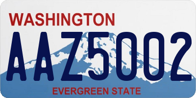 WA license plate AAZ5002