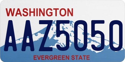 WA license plate AAZ5050