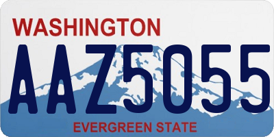 WA license plate AAZ5055