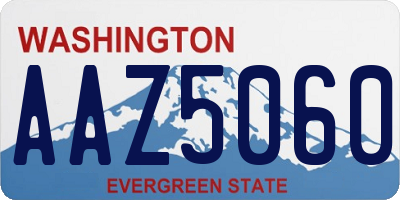 WA license plate AAZ5060
