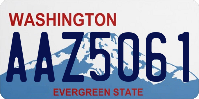 WA license plate AAZ5061