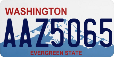 WA license plate AAZ5065