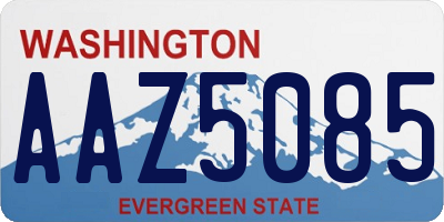 WA license plate AAZ5085