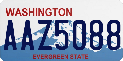 WA license plate AAZ5088