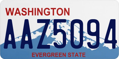 WA license plate AAZ5094
