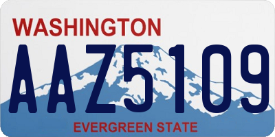 WA license plate AAZ5109