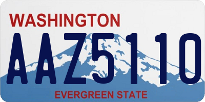 WA license plate AAZ5110