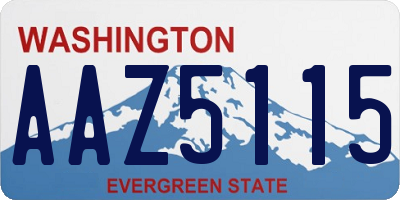 WA license plate AAZ5115