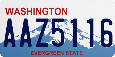 WA license plate AAZ5116