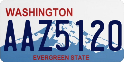 WA license plate AAZ5120