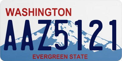 WA license plate AAZ5121