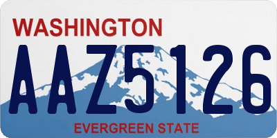 WA license plate AAZ5126