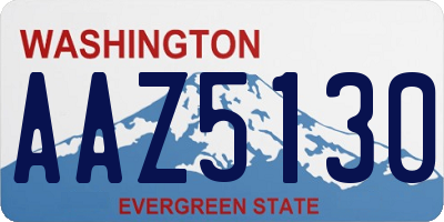 WA license plate AAZ5130